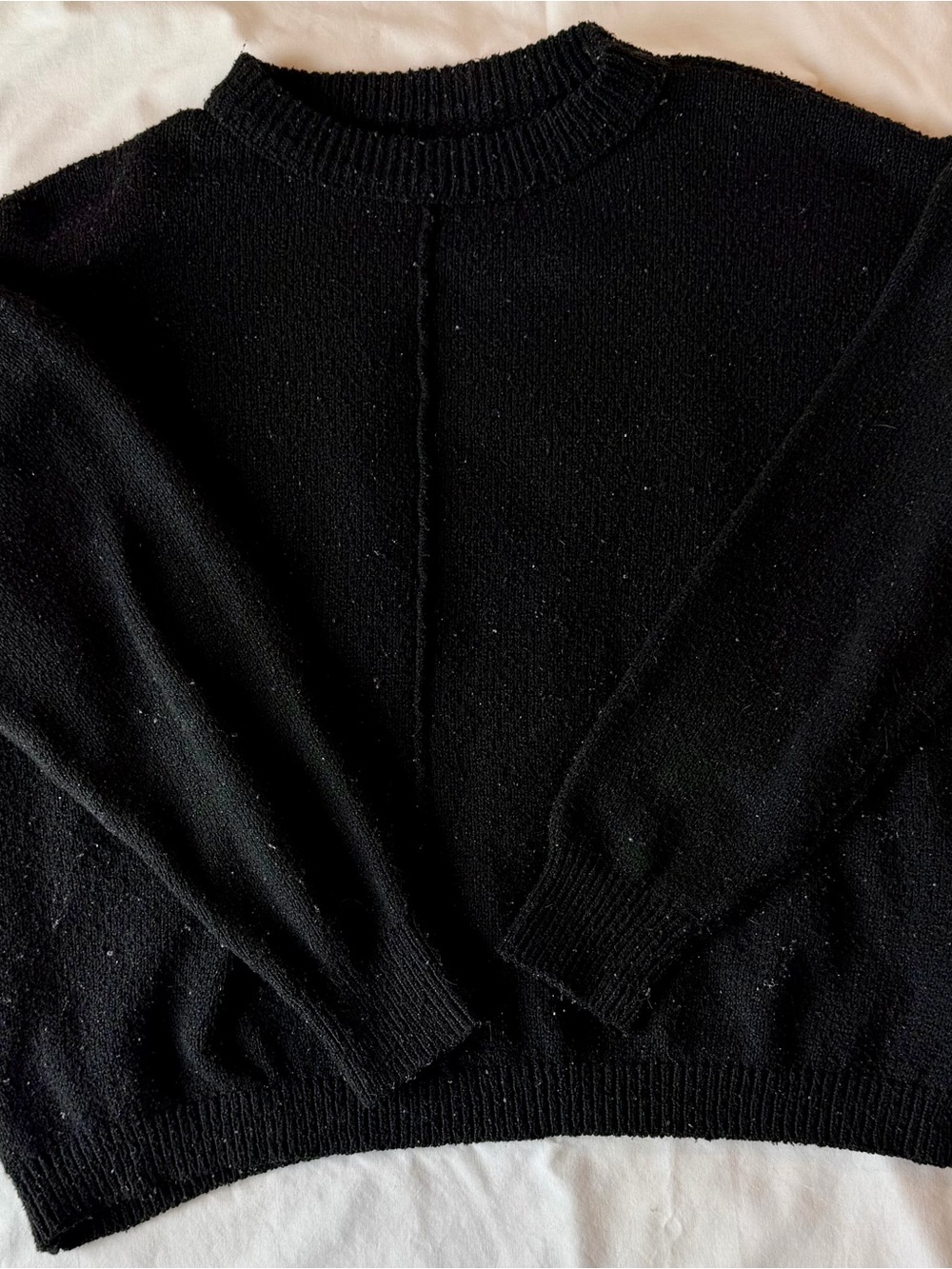 Classic Black Crewneck Women's Sweater
